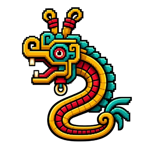 Quetzalcoatl, the feathered serpent